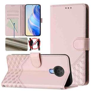 For Nokia G20 / G10 Honeycomb Embossing RFID Leather Phone Case(Pink)