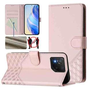 For Asus ROG Phone 8 / 8 Pro Honeycomb Embossing RFID Leather Phone Case(Pink)