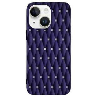 For iPhone 14 Weave Cooling Solid Color TPU Phone Case(Purple Blue)