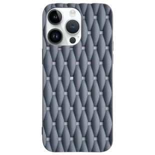 For iPhone 14 Pro Weave Cooling Solid Color TPU Phone Case(Grey)