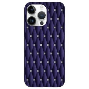 For iPhone 14 Pro Max Weave Cooling Solid Color TPU Phone Case(Purple Blue)