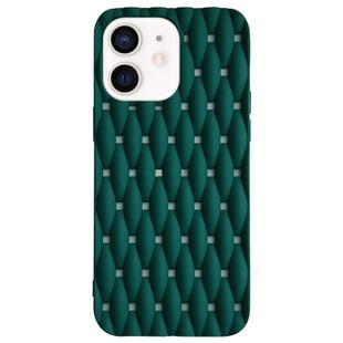 For iPhone 12 Weave Cooling Solid Color TPU Phone Case(Green)