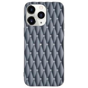 For iPhone 11 Pro Max Weave Cooling Solid Color TPU Phone Case(Grey)