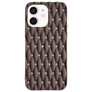 For iPhone 11 Weave Cooling Solid Color TPU Phone Case(Brown)