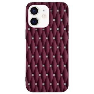 For iPhone 11 Weave Cooling Solid Color TPU Phone Case(Wine Red)