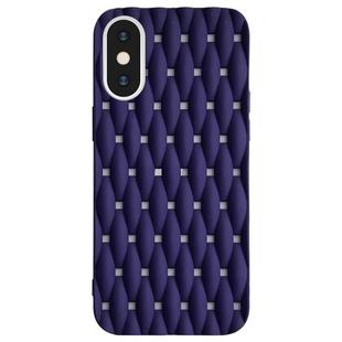 For iPhone X / XS Weave Cooling Solid Color TPU Phone Case(Purple Blue)