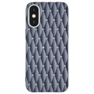 For iPhone X / XS Weave Cooling Solid Color TPU Phone Case(Grey)