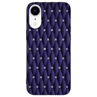 For iPhone XR Weave Cooling Solid Color TPU Phone Case(Purple Blue)