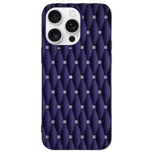 For iPhone 16 Pro Max Weave Cooling Solid Color TPU Phone Case(Purple Blue)