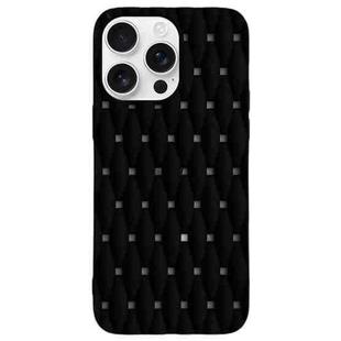 For iPhone 16 Pro Weave Cooling Solid Color TPU Phone Case(Black)