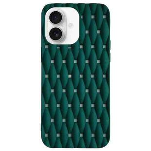 For iPhone 16 Weave Cooling Solid Color TPU Phone Case(Green)