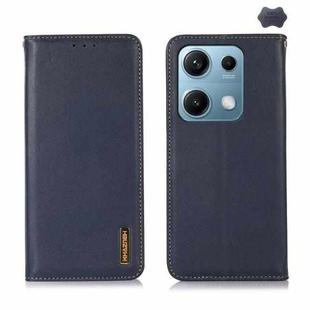 For Redmi Note 14S 4G KHAZNEH Nappa Top Layer Cowhide Leather Phone Case(Blue)