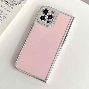 For iPhone 15 Pro Electroplated Solid Color Fine Hole TPU Phone Case(Pink)