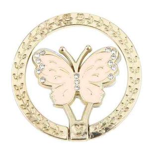 Butterfly Metal Mobile Phone Ring Holder(Pink)