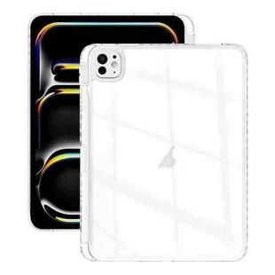 For iPad Pro 13 2024 Acrylic Hybrid TPU Tablet Case with Pen Slot(Transparent)
