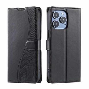 For iPhone 16 Pro Max Voltage Ultra-thin Dot Leather Phone Case(Black)