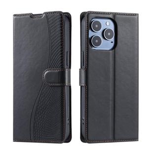 For iPhone 16 Pro Voltage Ultra-thin Dot Leather Phone Case(Black)