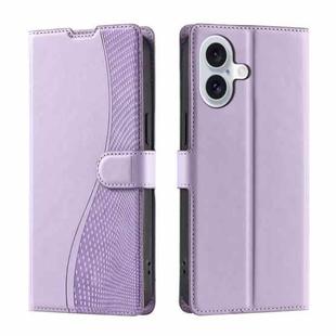 For iPhone 16 Plus Voltage Ultra-thin Dot Leather Phone Case(Purple)