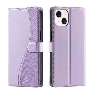 For iPhone 15 Plus Voltage Ultra-thin Dot Leather Phone Case(Purple)