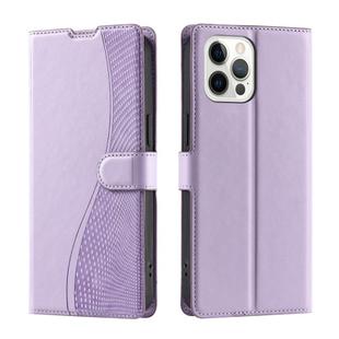 For iPhone 12 / 12 Pro Voltage Ultra-thin Dot Leather Phone Case(Purple)