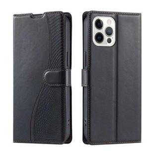 For iPhone 12 / 12 Pro Voltage Ultra-thin Dot Leather Phone Case(Black)