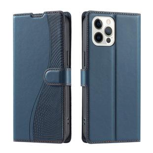 For iPhone 12 Pro Max Voltage Ultra-thin Dot Leather Phone Case(Blue)