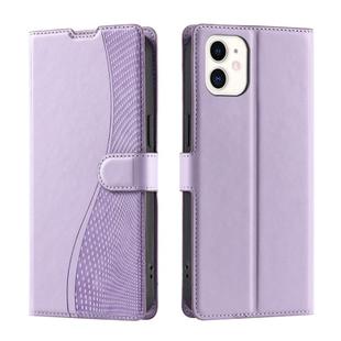 For iPhone 12 mini Voltage Ultra-thin Dot Leather Phone Case(Purple)