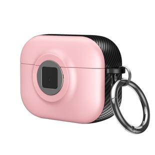 For AirPods 3 Camera Series PC + TPU Headset Shockproof Carbon Fibre Case(Pink)