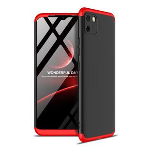 For OPPO Realme C11 GKK Three Stage Splicing Full Coverage PC Protective Case(Black Red)