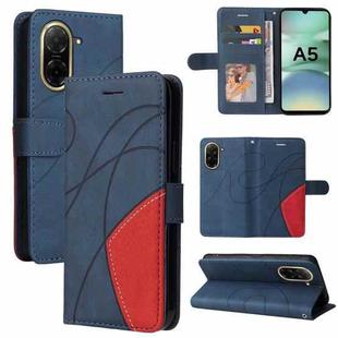 For Redmi A5 4G 173.3mm Dual-color Splicing Flip Leather Phone Case(Blue)