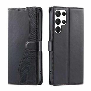 For Samsung Galaxy S24 Ultra 5G Voltage Ultra-thin Dot Leather Phone Case(Black)