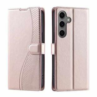 For Samsung Galaxy S23 FE 5G Voltage Ultra-thin Dot Leather Phone Case(Rose Gold)