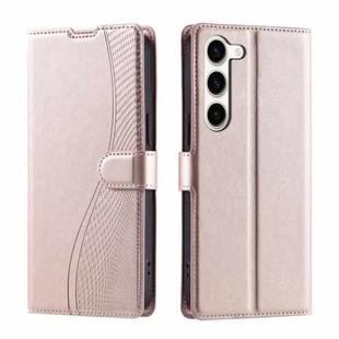 For Samsung Galaxy S23 5G Voltage Ultra-thin Dot Leather Phone Case(Rose Gold)