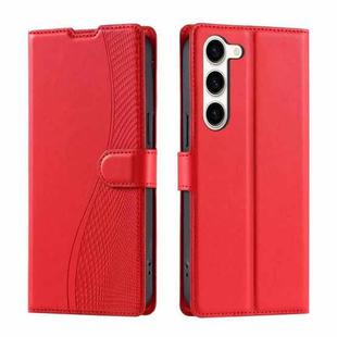 For Samsung Galaxy S23 5G Voltage Ultra-thin Dot Leather Phone Case(Red)