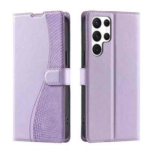 For Samsung Galaxy S23 Ultra 5G Voltage Ultra-thin Dot Leather Phone Case(Purple)