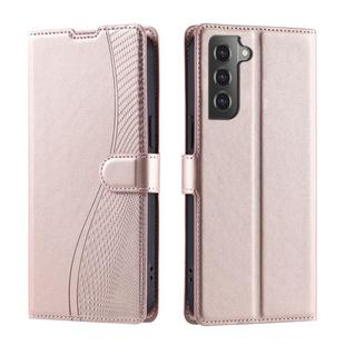 For Samsung Galaxy S22 5G Voltage Ultra-thin Dot Leather Phone Case(Rose Gold)