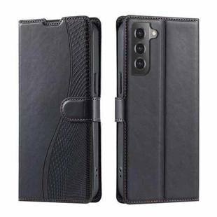 For Samsung Galaxy S21 5G Voltage Ultra-thin Dot Leather Phone Case(Black)