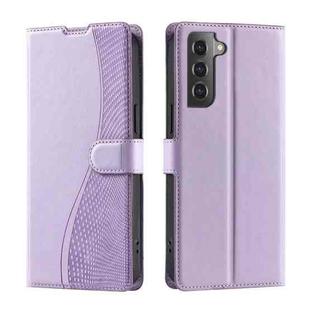 For Samsung Galaxy S21+ 5G Voltage Ultra-thin Dot Leather Phone Case(Purple)