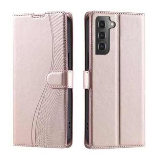 For Samsung Galaxy S21+ 5G Voltage Ultra-thin Dot Leather Phone Case(Rose Gold)
