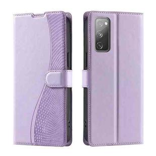 For Samsung Galaxy S20 FE Voltage Ultra-thin Dot Leather Phone Case(Purple)