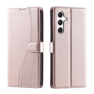 For Samsung Galaxy S25 5G Voltage Ultra-thin Dot Leather Phone Case(Rose Gold)