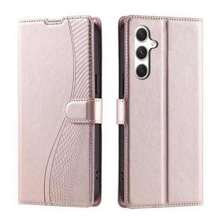 For Samsung Galaxy S25+ 5G Voltage Ultra-thin Dot Leather Phone Case(Rose Gold)