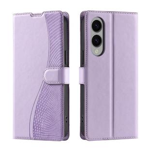 For Samsung Galaxy S25 Edge 5G Voltage Ultra-thin Dot Leather Phone Case(Purple)