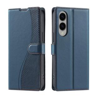 For Samsung Galaxy S25 Edge 5G Voltage Ultra-thin Dot Leather Phone Case(Blue)