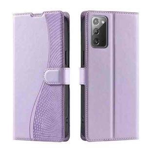 For Samsung Galaxy Note20 Voltage Ultra-thin Dot Leather Phone Case(Purple)