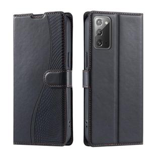 For Samsung Galaxy Note20 Voltage Ultra-thin Dot Leather Phone Case(Black)