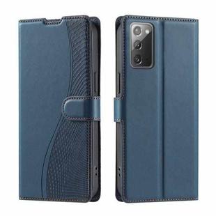 For Samsung Galaxy Note20 Voltage Ultra-thin Dot Leather Phone Case(Blue)