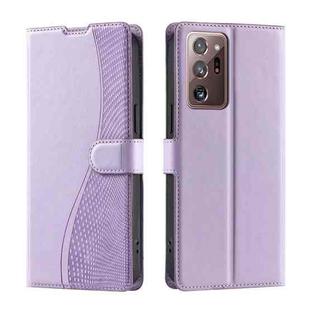 For Samsung Galaxy Note20 Ultra Voltage Ultra-thin Dot Leather Phone Case(Purple)