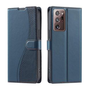 For Samsung Galaxy Note20 Ultra Voltage Ultra-thin Dot Leather Phone Case(Blue)