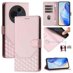 For TCL 60 NxtPaper Honeycomb Embossing RFID Leather Phone Case(Pink)